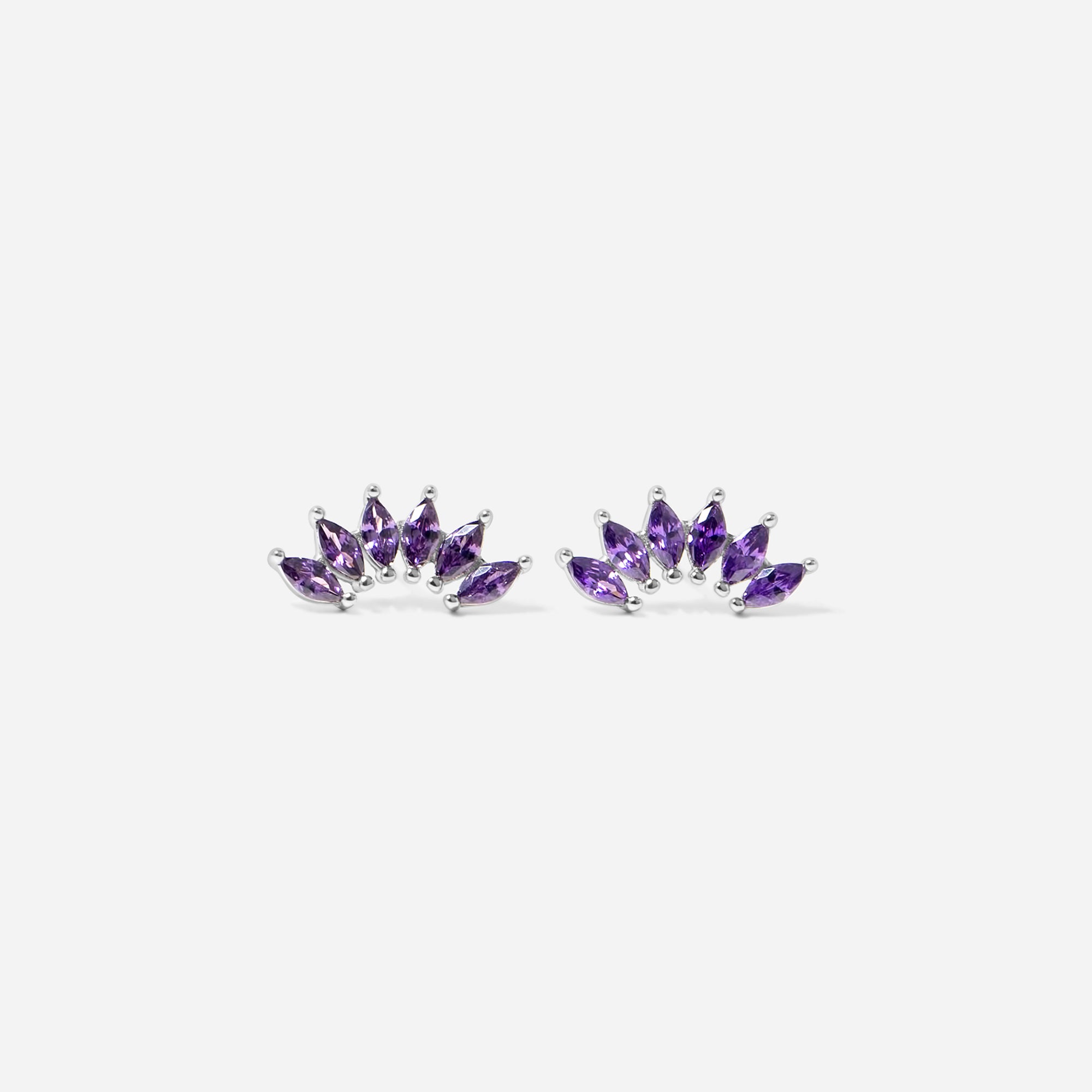 Amethyst Blossom Studs