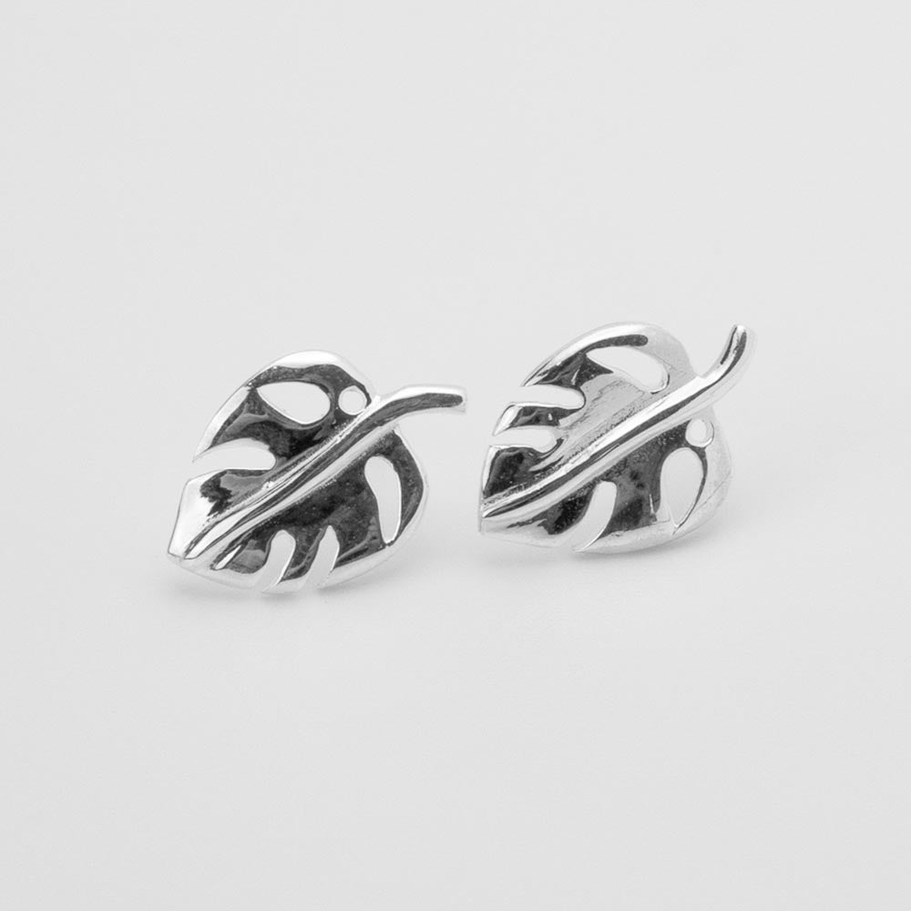 Little Monstera Studs