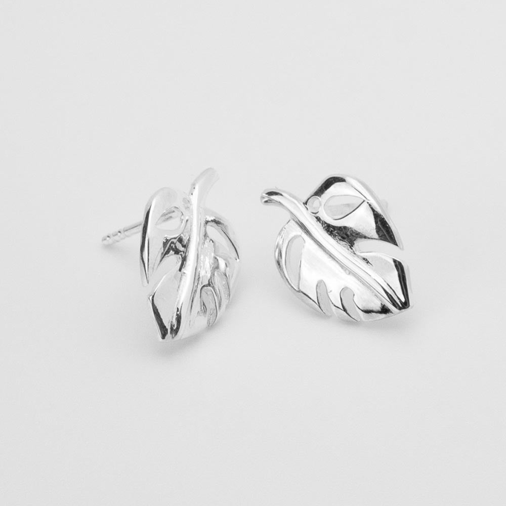 Little Monstera Studs