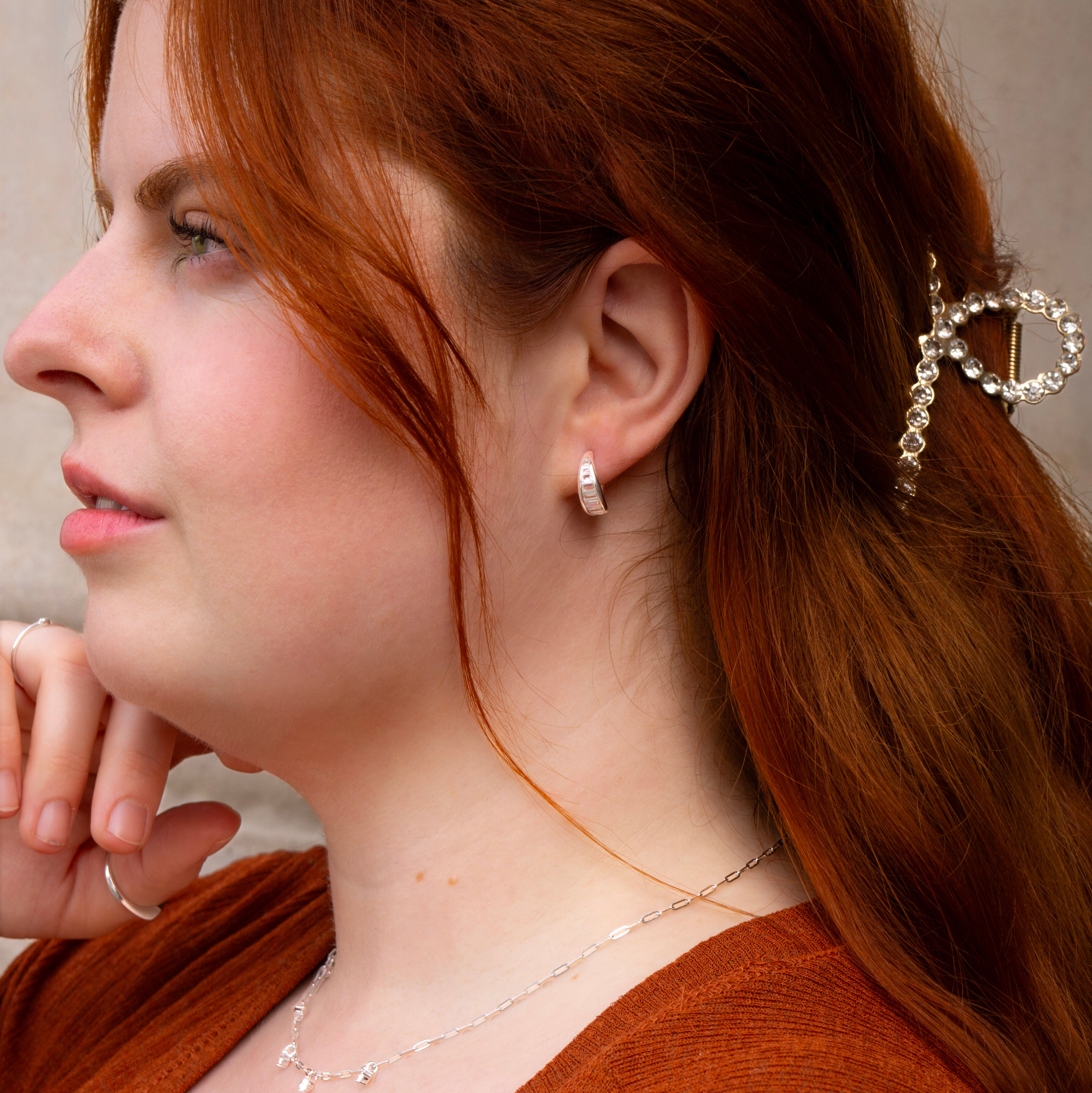 Hannah Hoop Studs