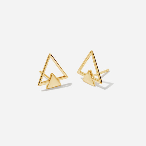 Double Triangle Studs