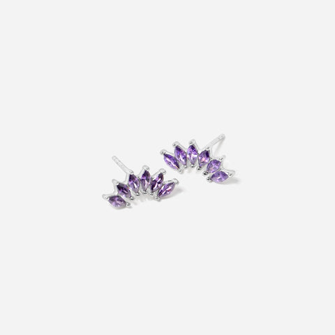 Amethyst Blossom Studs